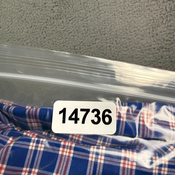 Brooks Brothers Oxford Button-Down Shirt Mens XL Blue Plaid OCBD Logo Regent - Picture 9 of 9